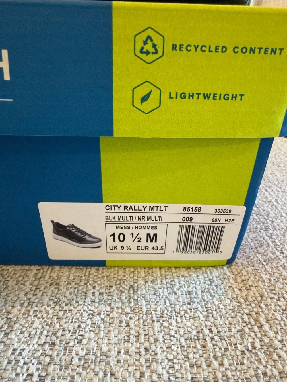 Nunn Bush Men’s Kore City Rally Black and White Low-Top Sneakers NWT